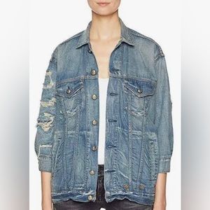 R13 oversized denim trucker jacket